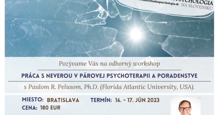 Odborný workshop: Práca s neverou v párovej psychoterapii a poradenstve